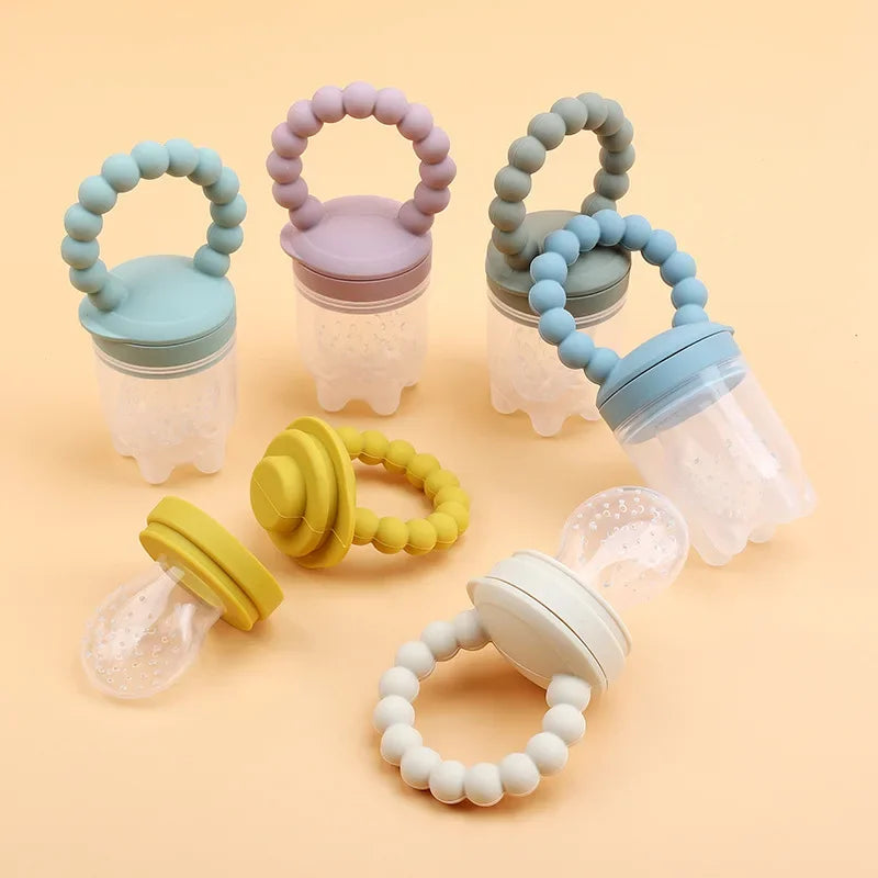 Baby Food Grade Silica Gel Baby Pacifiers Fruit Feeder and Healthy Way to Grind Fruits and Vegetables for Baby'S Meal Feeding